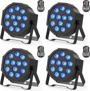 Battery powered LED stage lights for portable event lighting setups