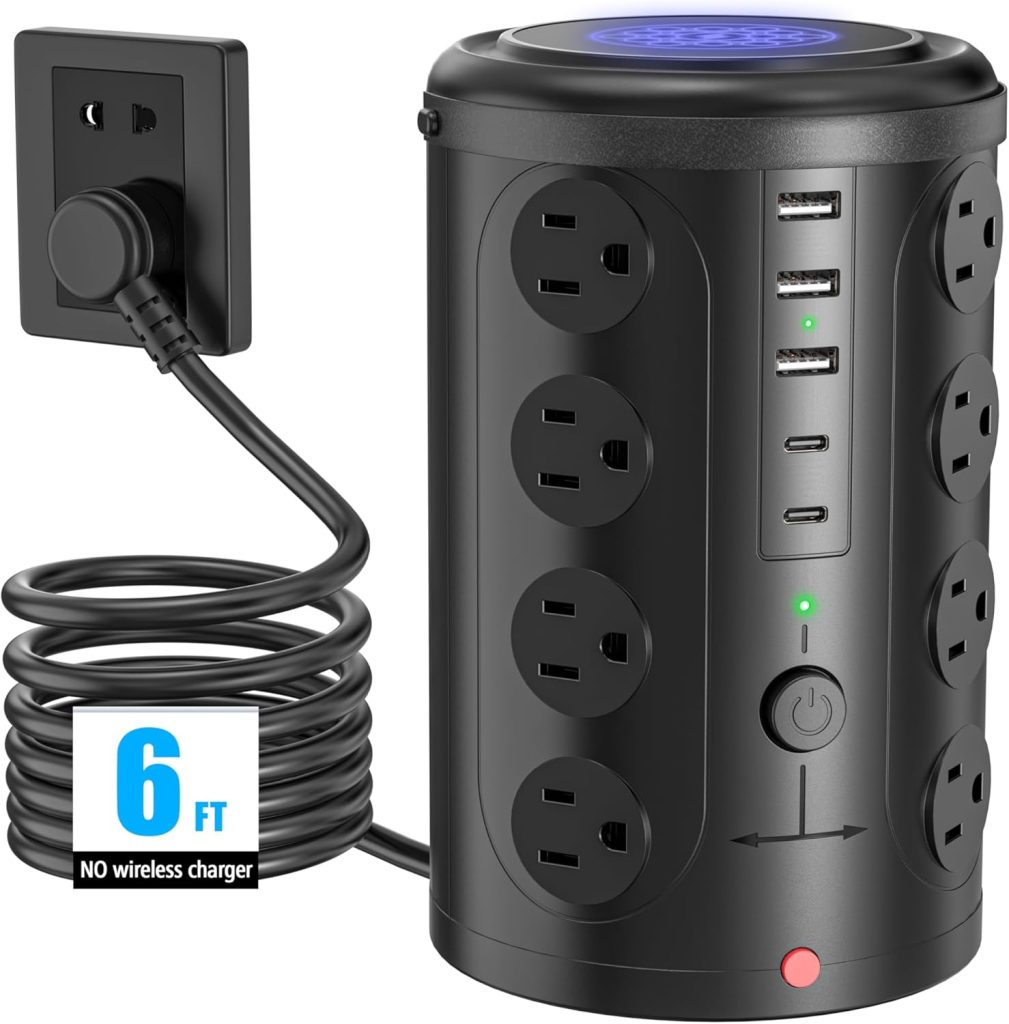 Power strip and USB charging hub for event planning accessories

